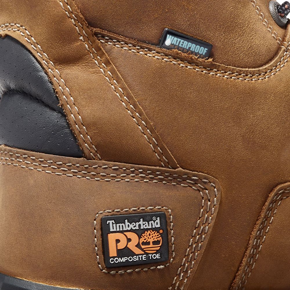 Bocanci De Muncă Timberland Barbati Maro/Negrii - Pro® Boondock 8\" Comp Toe - Romania - OBUXNI698